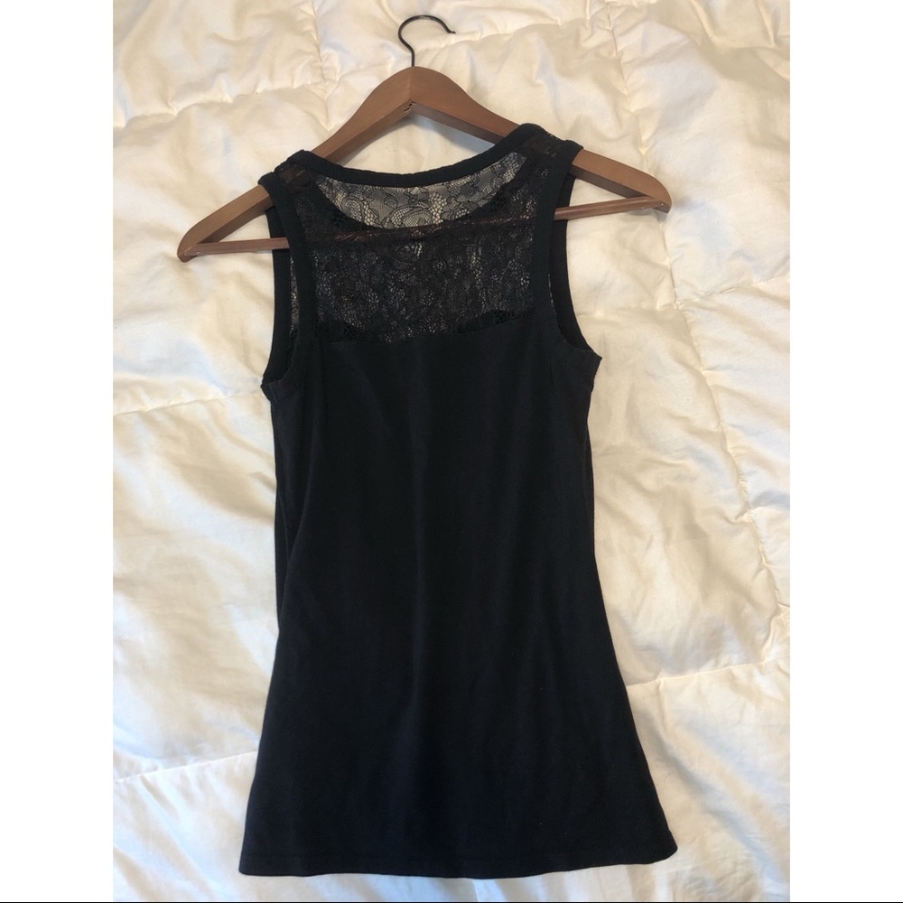 Black lace tank top